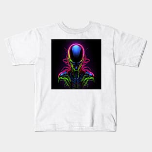 Alien Neon Art 7 Kids T-Shirt